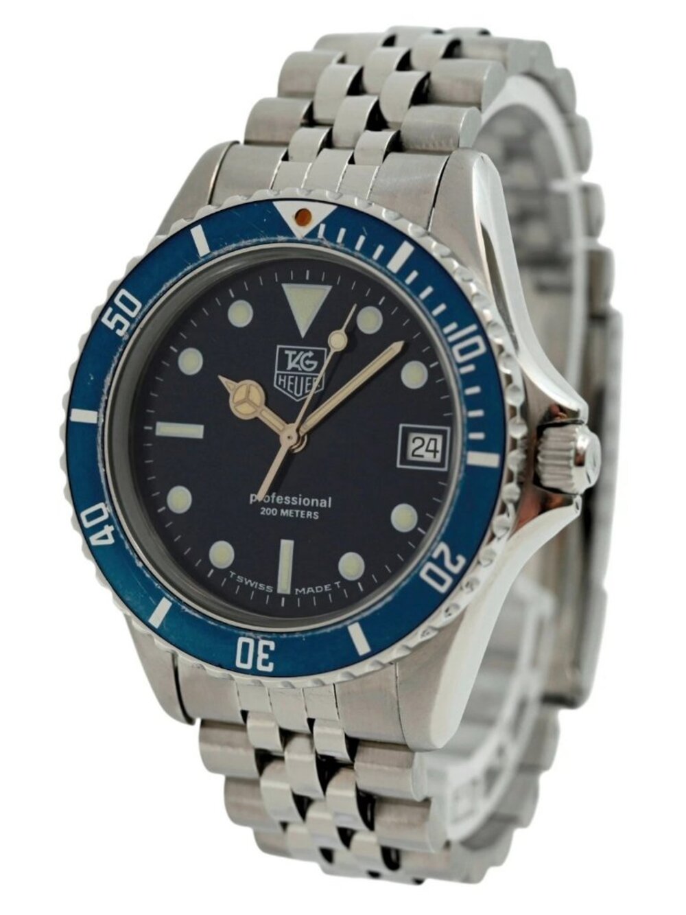 Tag Heuer 37mm Men's Blue Dial 1000 Series Dive Watch Jubilee Band! 980.613 B!